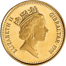 70 ECU/50 Pounds 1991. Ritter zu Pferd nach links. 6,22 g. 500/1000. ...