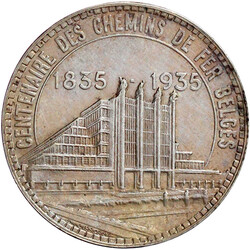 50 Francs 1935. Auf die Hundertjahrfeier der belgischen Eisenbahn. ...