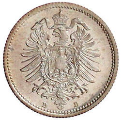 1874 D. Polierte Platte, winz. Kratzer, sehr selten in dieser ...