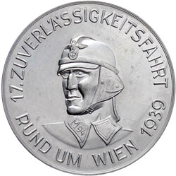 Aluminiummedaille 1939. 17. Zuverlässigkeitsfahrt rund um Wien. ...