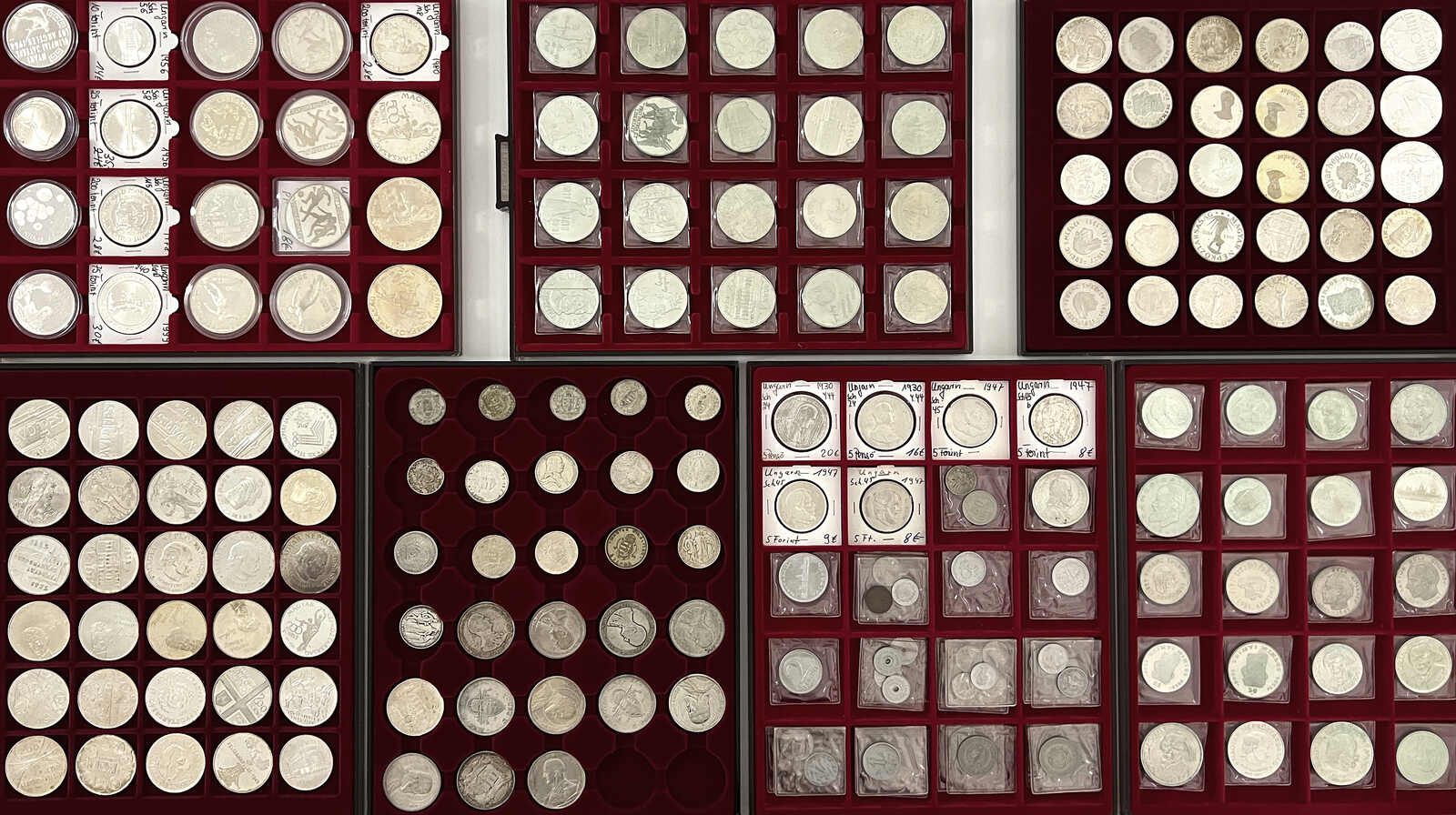 Große Sammlung von 155 Silbermünzen (Meist Gedenkmünzen) und 47 ...