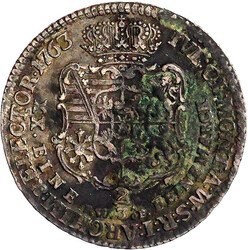 2/3 Taler 1763 FWoF, Dresden. 13,91 g. sehr schön, etwas Belag