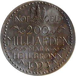 200 Milliarden Mark 1923, Bronze. Tanz um das goldene Kalb. ...