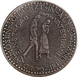 100 Milliarden Mark 1923, Neusilber. Mann und Frau. vorzüglich, ...