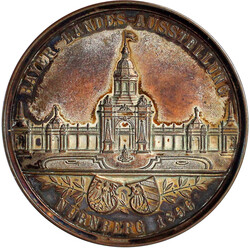 Altversilberte Bronzemedaille 1896 auf die Bayerische ...