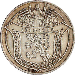 Silbermedaille (in Grösse der 5 Dukaten) 1928, von Spaniel. Zum 10. ...