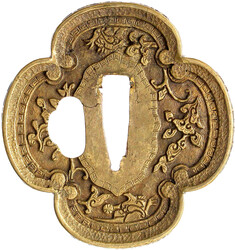 5 verschiedene Tsubas des 20. Jh. Meist Eisen