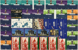 Ca. 100 Euro-Kursmünzensätze aus 1999 bis 2003. Meist offizielle u ...