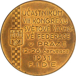 Vergoldete Bronzemedaille 1931. Für Teilnehmer an der ...