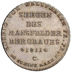 Ausbeutetaler 1811 C, Segen des Mansfelder Bergbaues. vorzüglich, ...