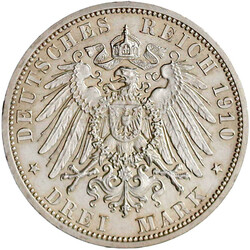 3 Mark 1910 A. Mit Feodora. vorzüglich/Stempelglanz aus Erstabschlag