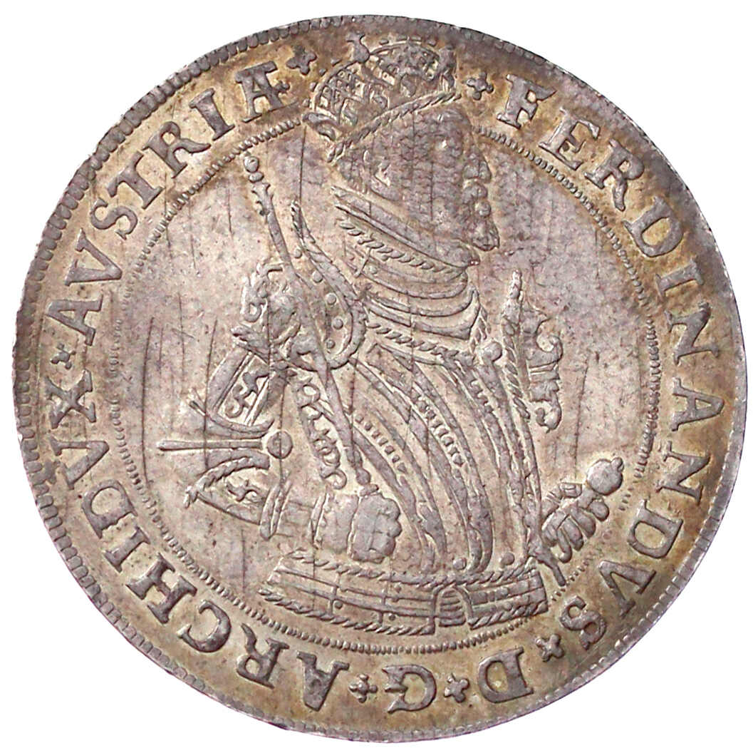 Reichstaler o.J. Hall. Büste mit drei breiten Bändern auf der Brust ...