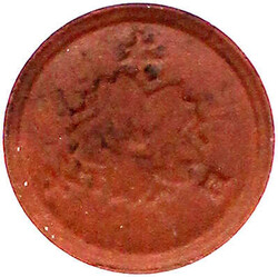 1 Sen o.J. (1945) rotbraunes Porzellan. Aufl. unter 200 Ex. ...