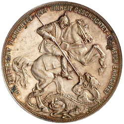 Silbermedaille "Bismarck-Portugaleser" 1895 v. Langer und Schaper. ...