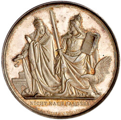 Silbermedaille o.J. v. Lorenz, Hamburg. Auf seine Reichtagsrede. "Der ...