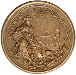 Bronzemedaille 1892 von Begas 375 Jahre Reformation in Preussen. ...