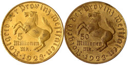 2 Stück: 5 Millionen Mark "Dreizeiler" und 50 Millionen "schmaler ...