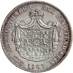 Vereinstaler 1867 A. gutes sehr schön