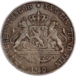 Vereinstaler 1860. gutes sehr schön, schöne Patina