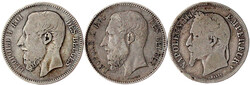 7595: Ausländische Münzen und Medaillen, Belgien, Leopold II., 1865-1909