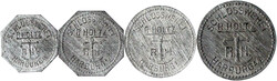 Schlosswerft R. Holtz, 4 Stück: 5, 10, 25 und 50 Pf. o.J. Zink ...