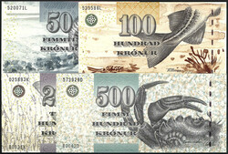 50, 100, 200 u. 500 Kroner 2001 - 2004. I / I-