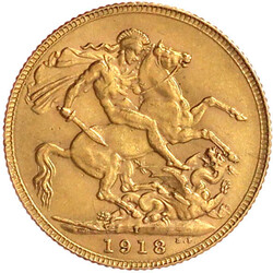 Sovereign 1918 I, Bombay. 7,99 g. 917/1000. vorzüglich