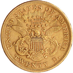20 Dollars 1868 S, San Francisco. Twenty D. 33,44 g. 900/1000 sehr ...