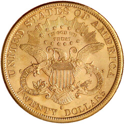 20 Dollars 1885 S, San Francisco. Coroned Head. 33,43 g. 900/1000 ...