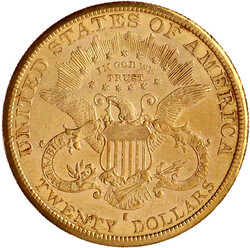 20 Dollars 1880, San Francisco. Coroned Head. 33,43 g. 900/1000. ...