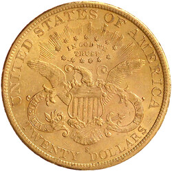 20 Dollars 1896 S, San Francisco. Coroned Head. 33,43 g. 900/1000. ...