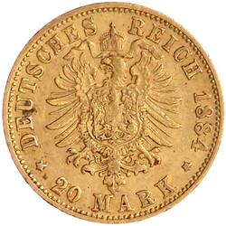 20 Mark 1884 J. sehr schön