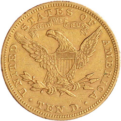 10 Dollars 1893, Philadelphia. Coronet Head. 16,72 g. 900/1000. sehr ...