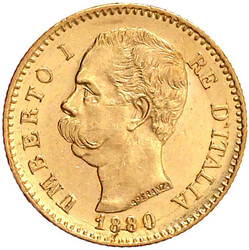 7686: Ausländische Goldmünzen und -medaillen, Italien- Königreich, Umberto I., 1878-1900