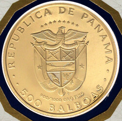 500 Balboas 1977. Balboa beim Anblick des Stillen Ozeans. 41,76 g. ...