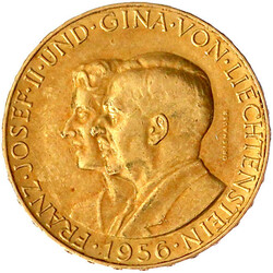 8204: Ausländische Goldmünzen und -medaillen, Liechtenstein, Franz Josef II., 1938-1989