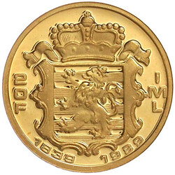 20 Francs 1989. 150. Jahrestag der Landesteilung. 1/5 Unze Feingold. ...