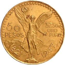 50 Pesos 1947. 41,67 g. 900/1000. gutes vorzüglich, min. ...