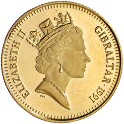 70 ECU/50 Pounds 1991. Ritter zu Pferd nach links. 6,22 g. 500/1000. ...