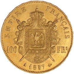 100 Francs 1857 A, Paris. 32,26 g. 900/1000. sehr schön/vorzüglich, ...