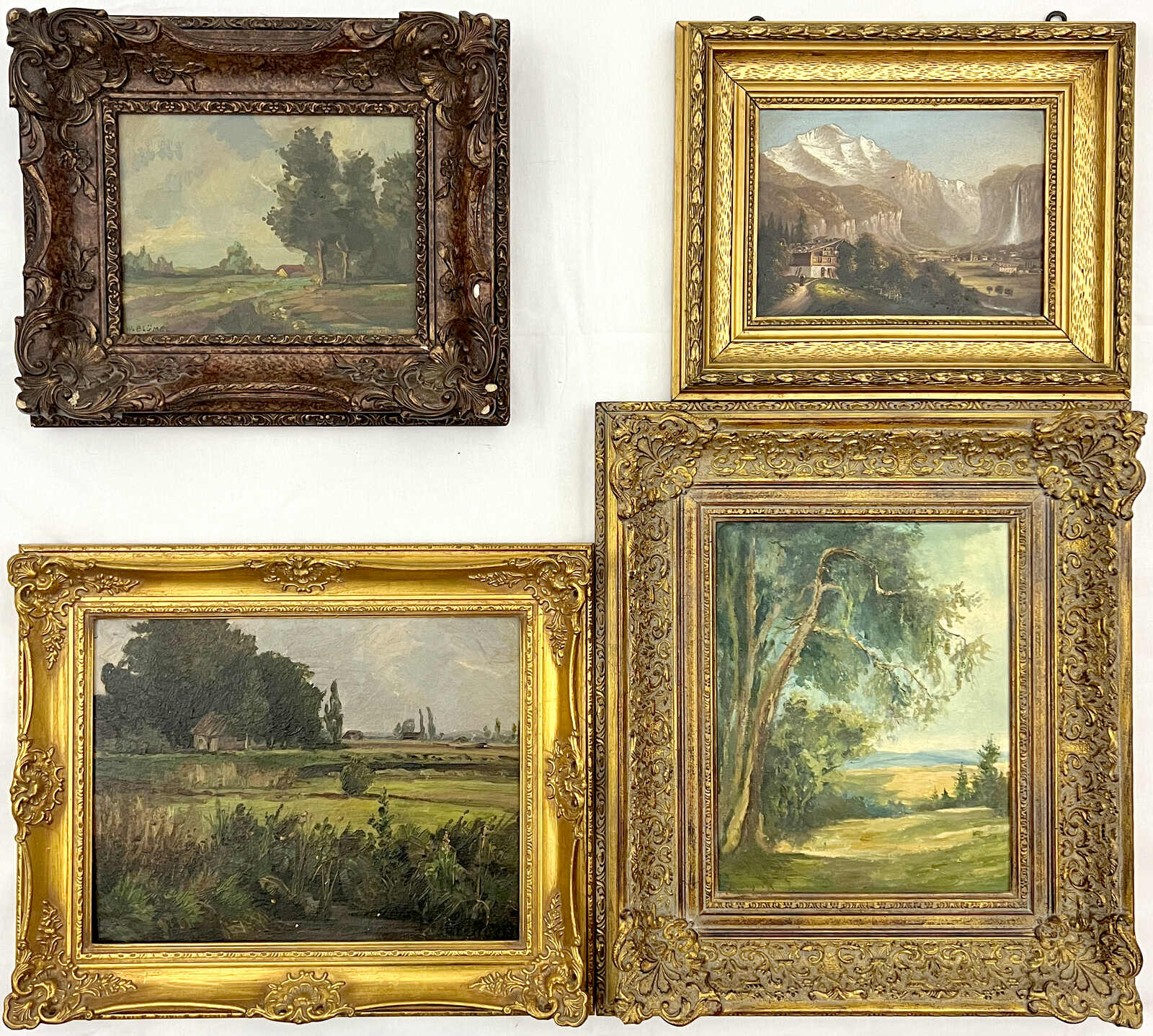 8 Gemälde des meist frühen 20. Jh., meist Öl auf Leinwand. ...