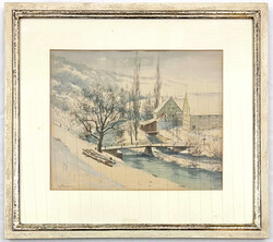 Aquarell auf Papier von Albert Wunderlich (1867 Geislingen - 1946 ...