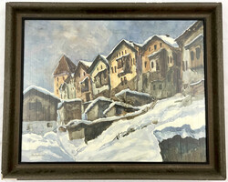 2 Aquarelle: "Le Guilvinec" von Marcel Halnaut, Fluss mit leeren ...