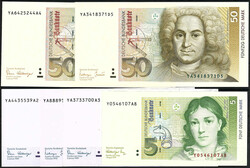 BRD, 12 Scheine zu 5, 4x 10, 3x 20 u. 4x 50 Deutsche Mark aus ...