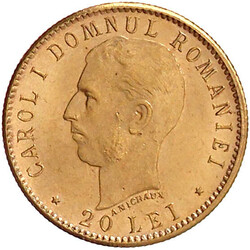 20 Lei 1906. 6,45 g. 900/1000. prägefrisch/fast Stempelglanz
