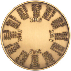 Emaillierte Bronzemedaille 2013 von Huybrechts und Mauquoy. ...