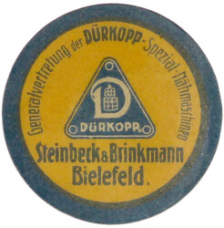 Briefmarkenkapselgeld "Generalvertretung der ...