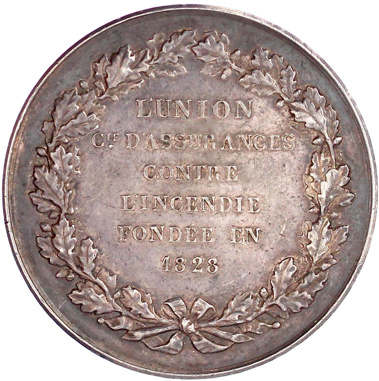 Silbermedaille, graviert 1905 für den Versicherungsagenten Mercier ...