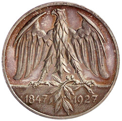 Silbermedaille 1927 v. Lauer, Nürnberg. Auf den 80. Geburtstag von ...