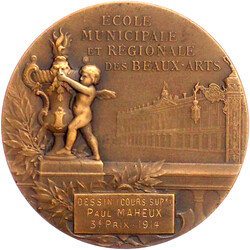 Bronzemedaille 1914. Preismedaille der Schule der schönen Künste in ...